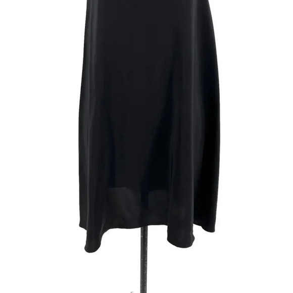 Amanda Uprichard Mini Dress Sleeveless Choker Neck Keyhole Silk Black Size Large - Picture 4 of 11